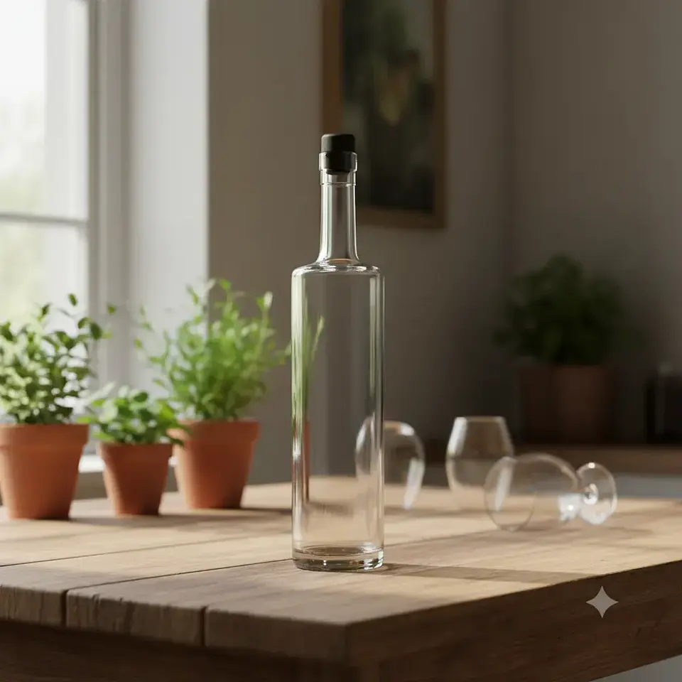 12 Botella De Vidrio Cartier 750cc +corcho 7