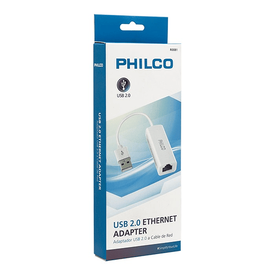 Adaptador Lan USB 2.0 Ethernet Rj45 Philco