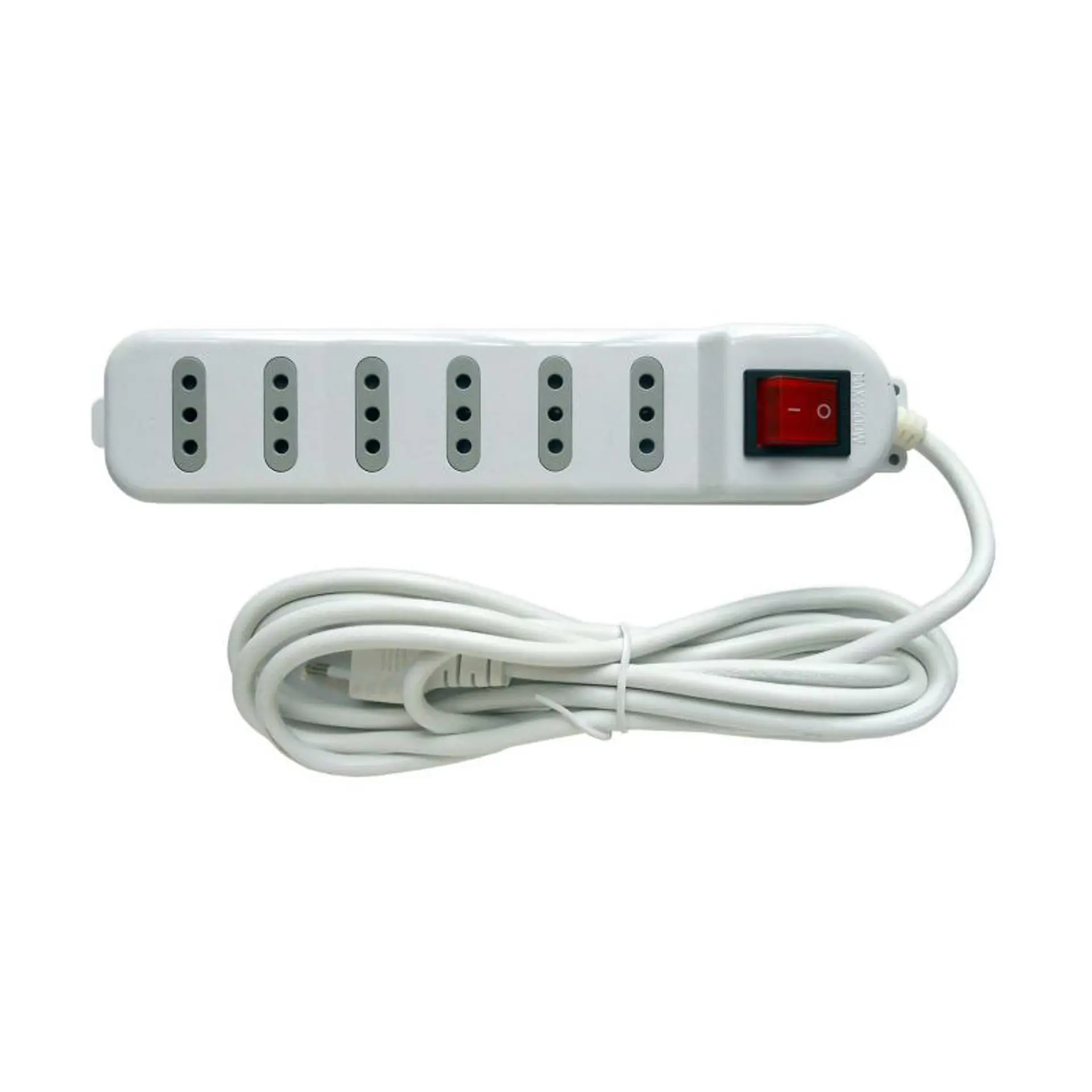 Alargador Eléctrico Macrotel 3 Mts 6 Pos Blanco ME-070W 1