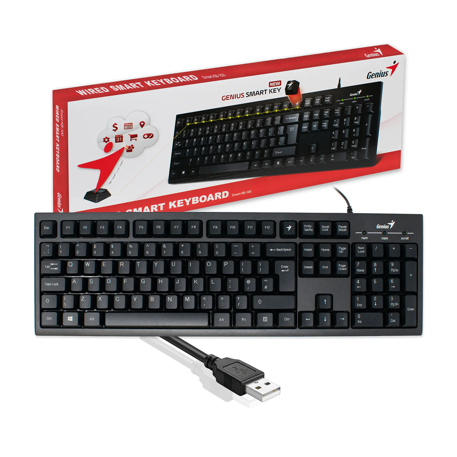 Teclado Genuis Smart KB-100 Alambrico Usb 1