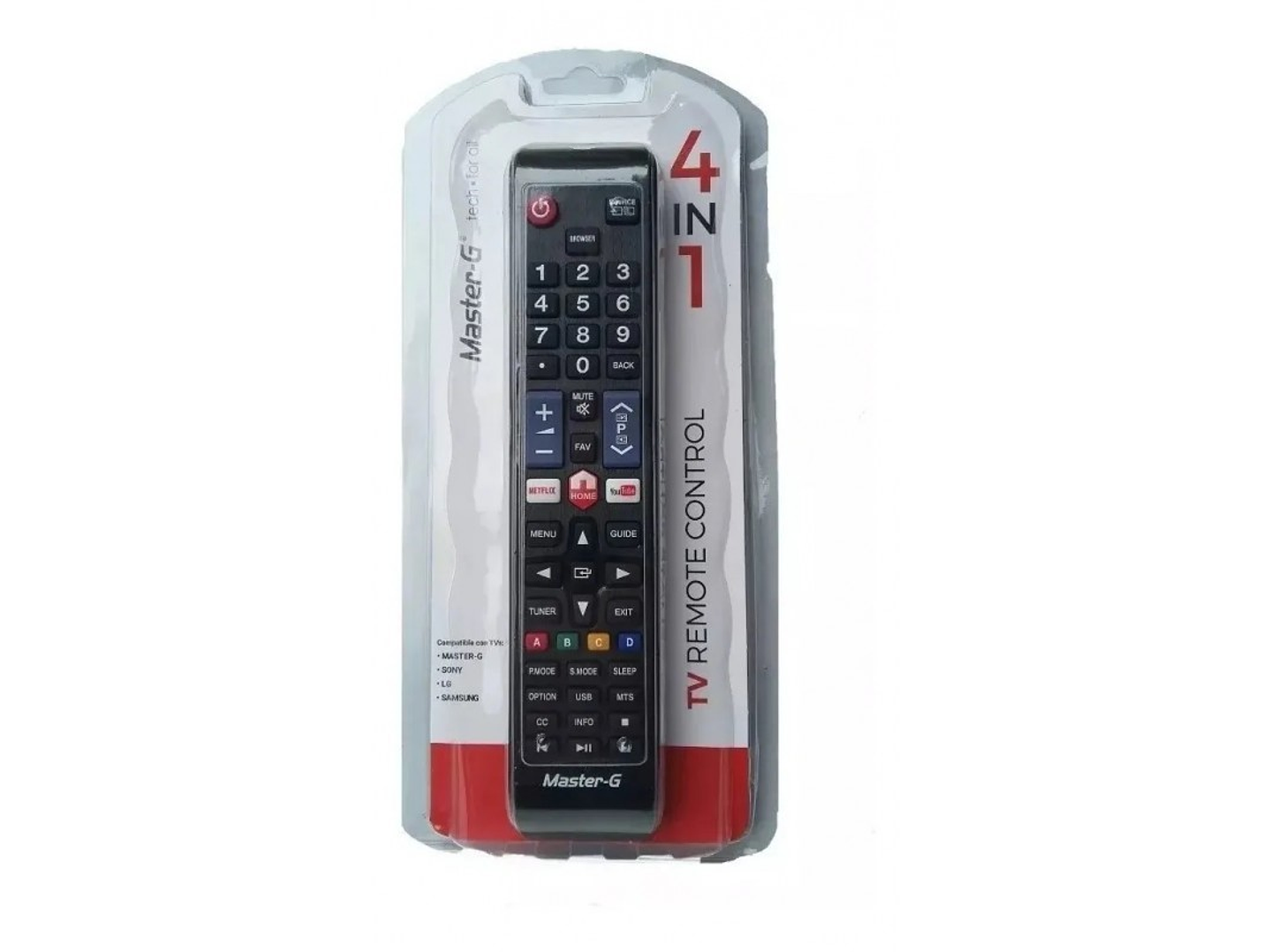 Control Remoto Universal 4 In 1 Master G 2