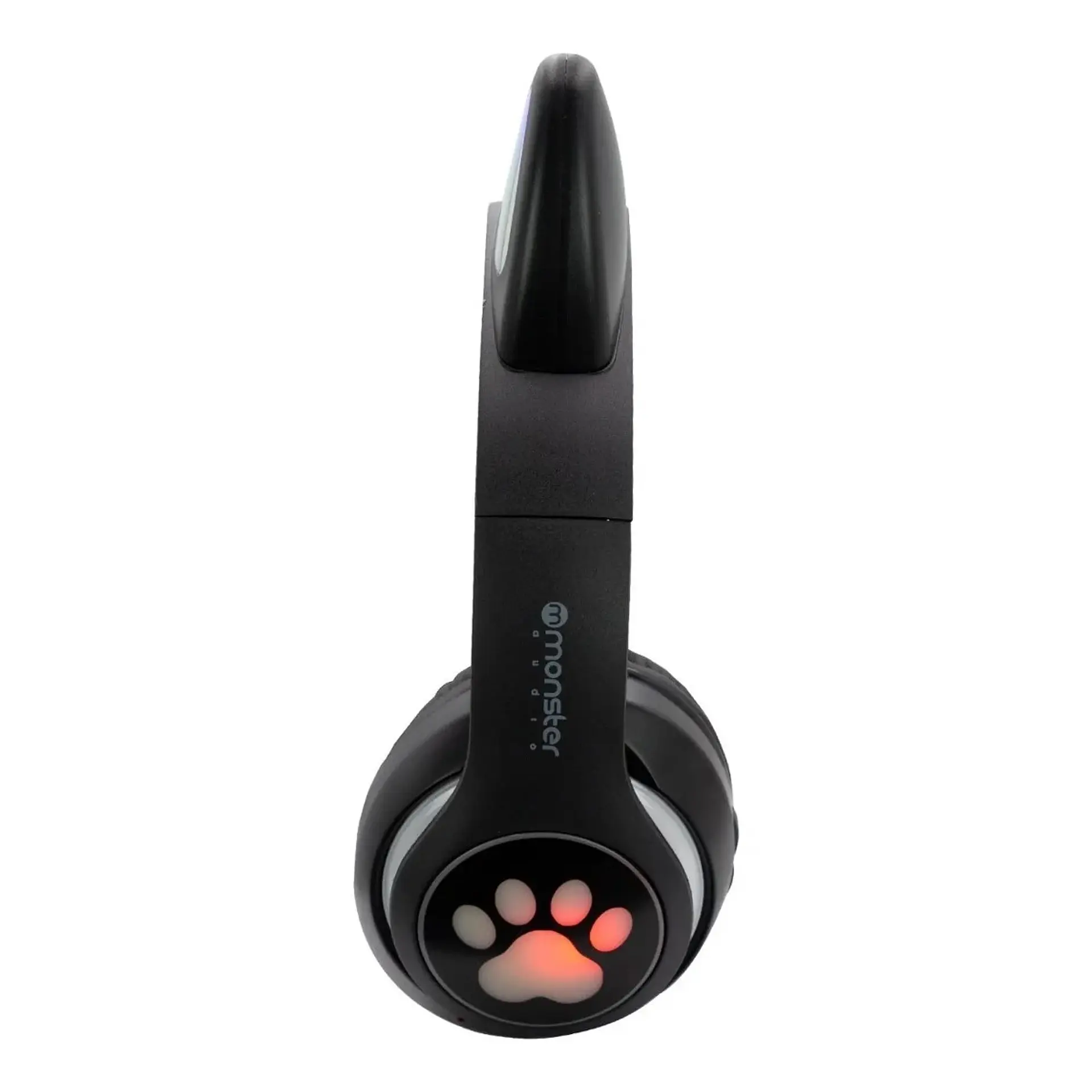 Audifono Wireless Monster Kids Cat Negro Luz Led 3