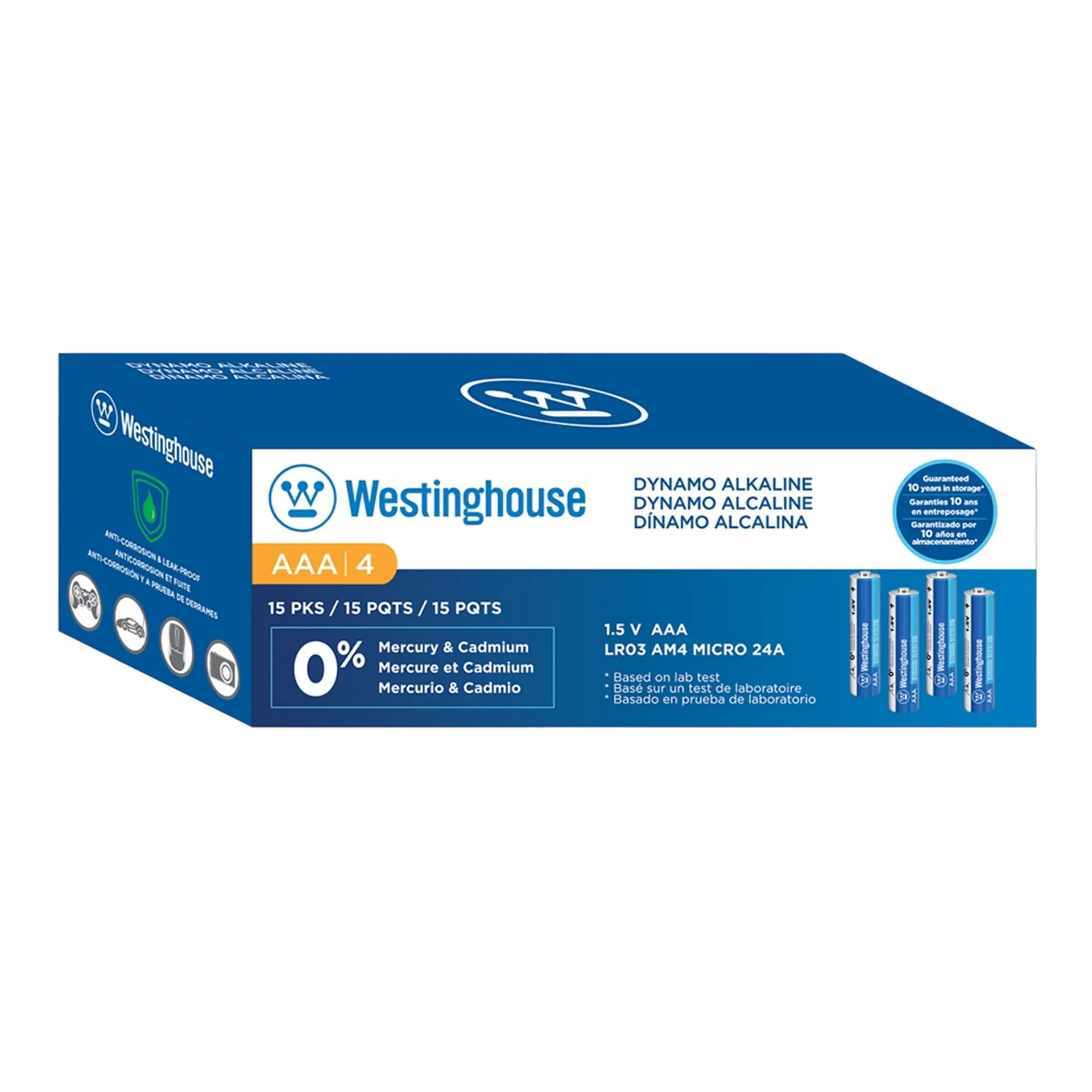 Pack de 60 Pilas Alcalina AAA Westinghouse Caja 1