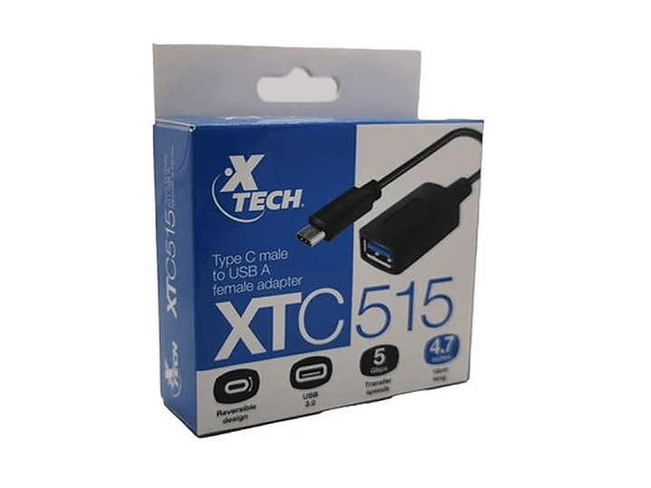 Adaptador Cable USB Tipo-C a USB 3.0 Xtech 3