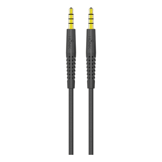 Cable Auxiliar 1.2mt Honk Jack 3.5 Plug Negro 4p