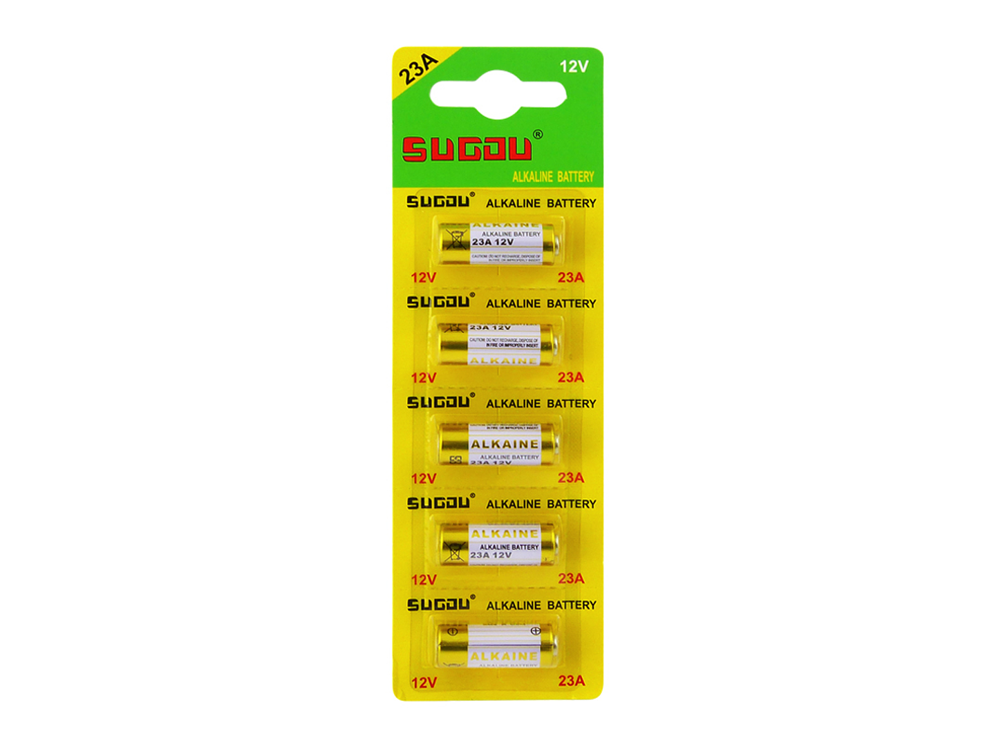 Pack 5 pilas 23A Alkaline Battery 12v 1