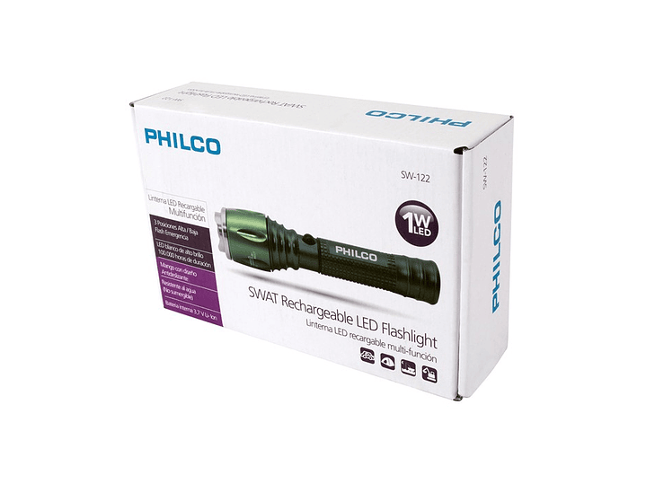 Linterna Led Cree Philco Tactica SW122 4