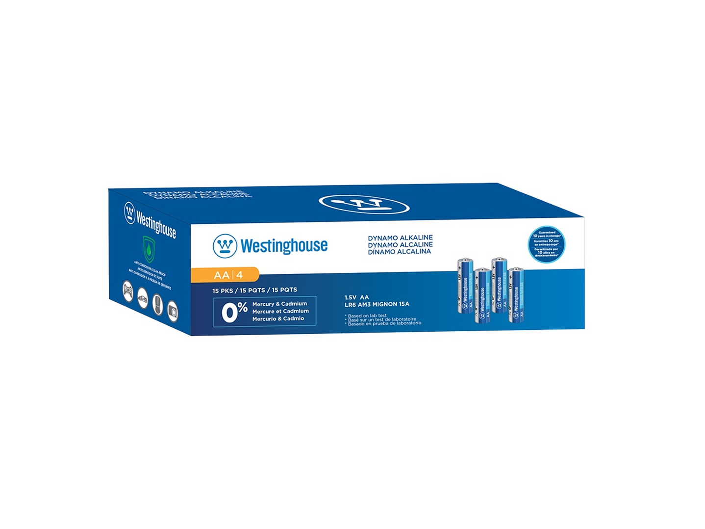 Pack de 60 Pilas Alcalina AA Westinghouse Caja 1
