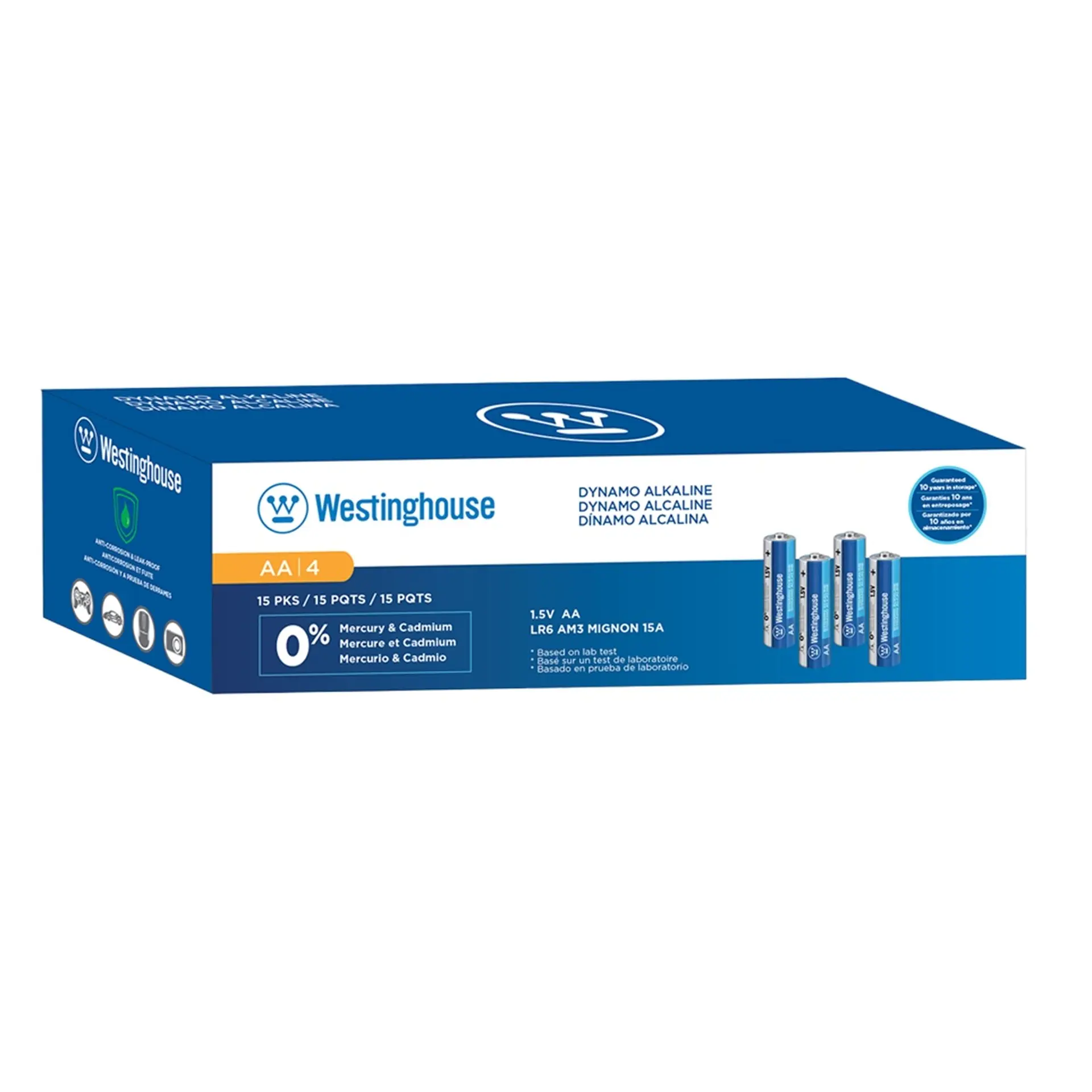 Pack de 60 Pilas Alcalina AA Westinghouse Caja 1