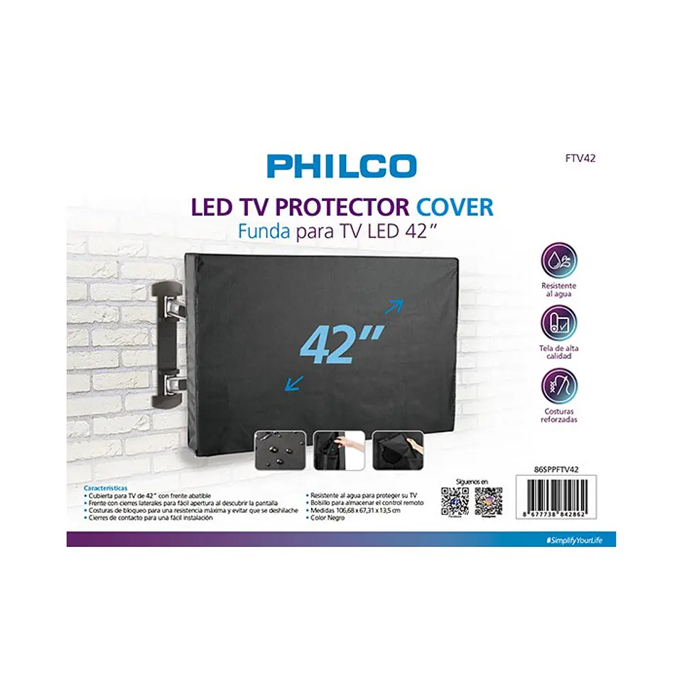 Funda Protector Tv Led 42 Pulgadas Philco 2