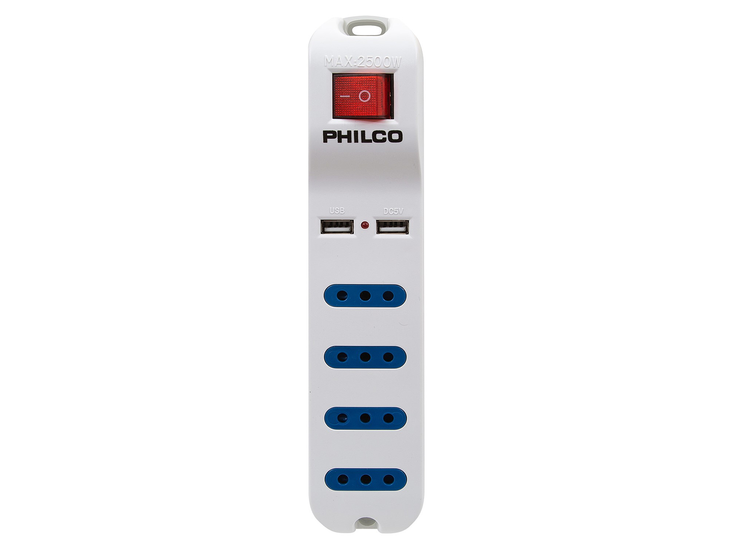 Alargador Extension Philco 4 POS y 2 USB Blanco 1