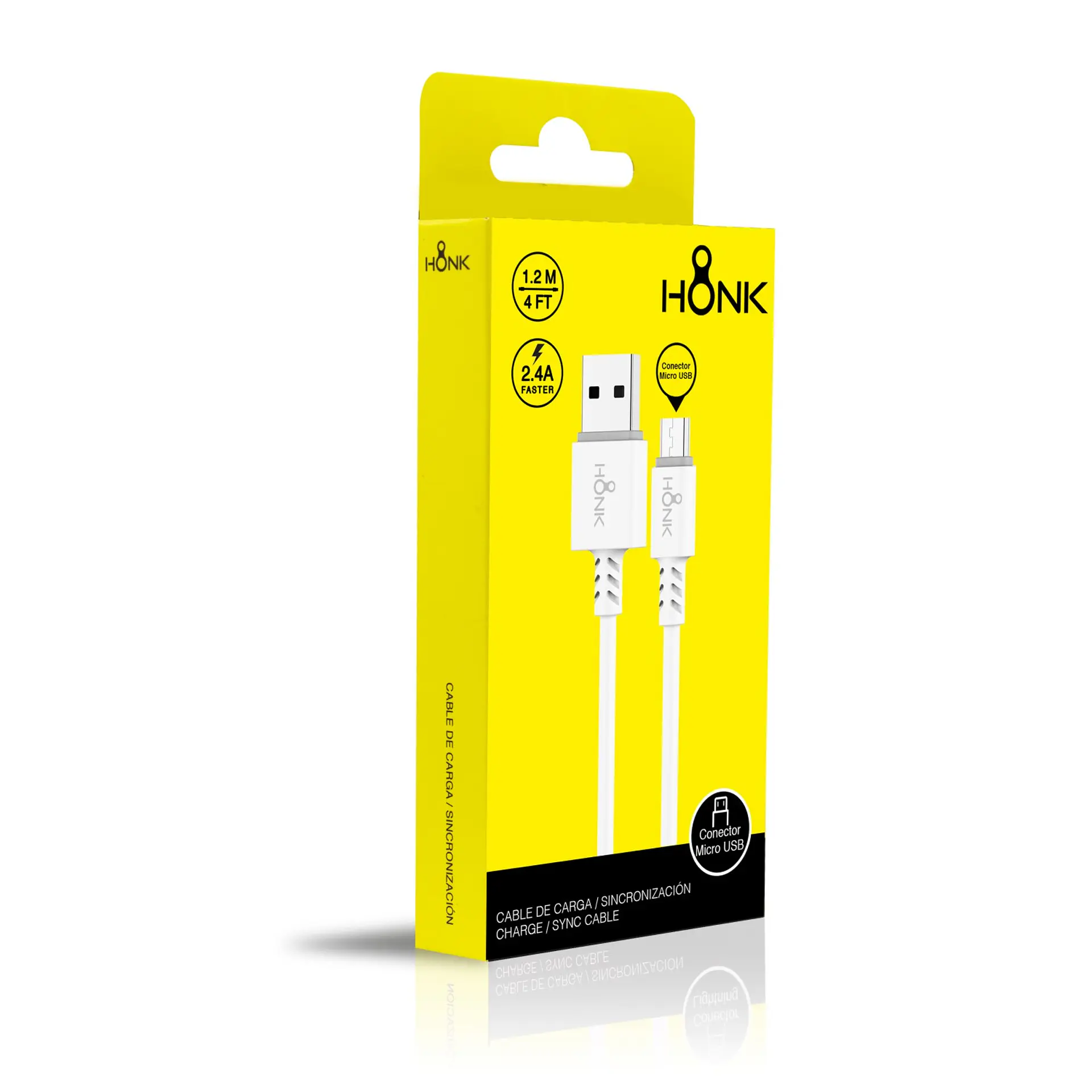 Cable Carga Micro USB Honk 1.2m 2.4A 2
