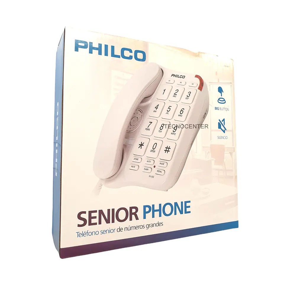 Telefono Fijo Philco Números Grandes Blanco 2