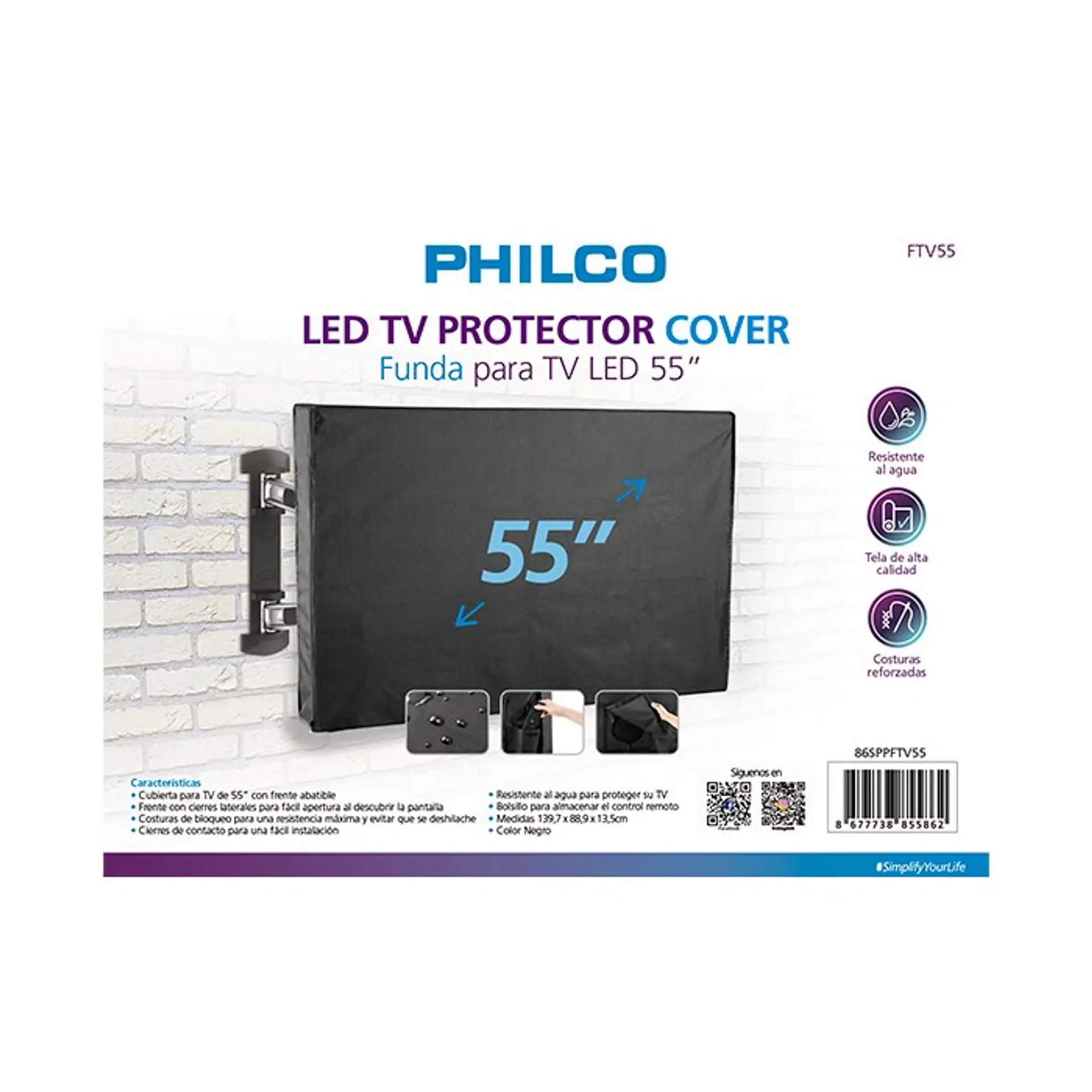 Funda Protector Tv Led 55 Pulgadas Philco 2