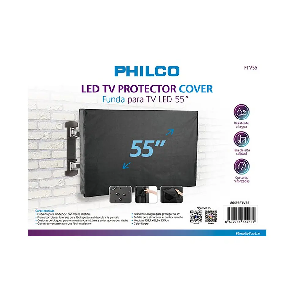 Funda Protector Tv Led 55 Pulgadas Philco 2