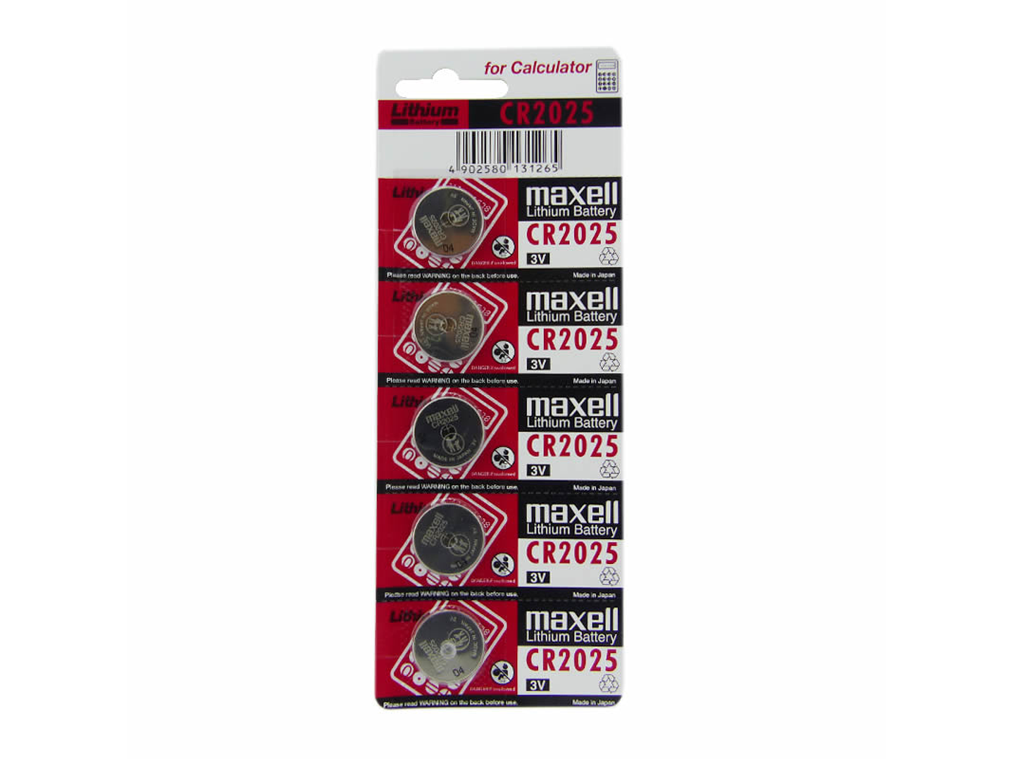 Pack 5 Pilas Cr 2025 Maxell Lithium 1