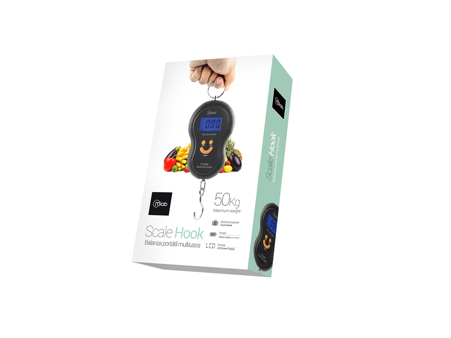 Balanza Pesa Portátil Gancho Multiuso Mlab Negro 3