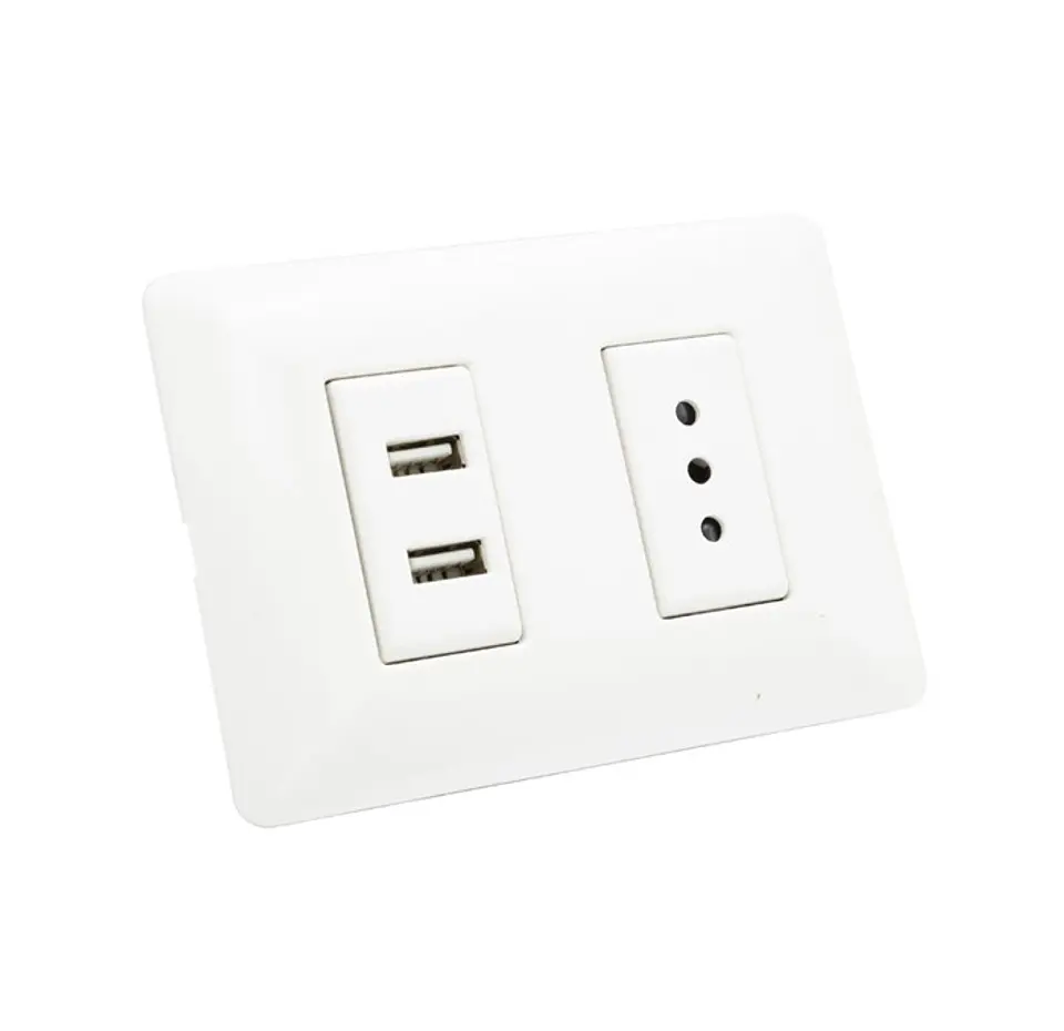 Enchufe Tomacorriente Simple con 2 USB Philco 1