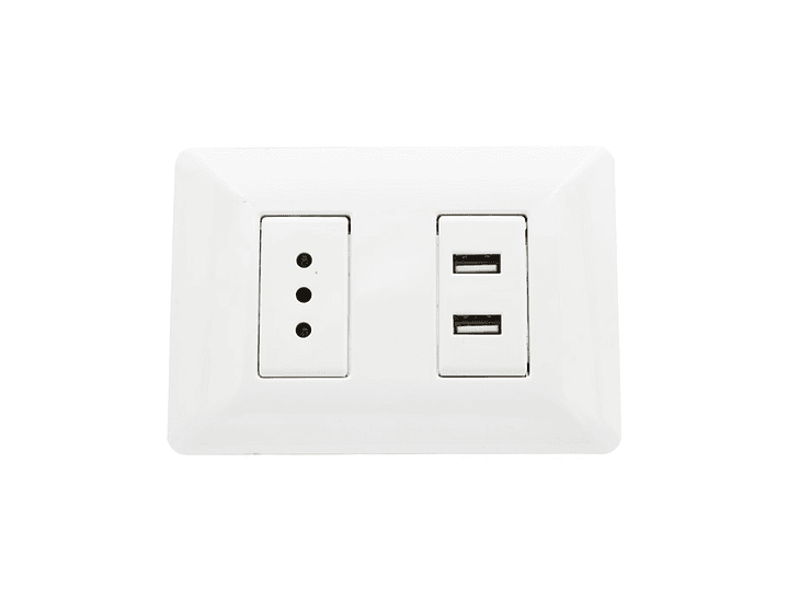 Enchufe Tomacorriente Simple con 2 USB Philco 2