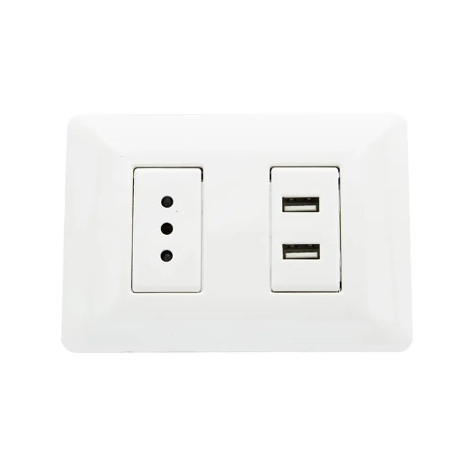 Enchufe Tomacorriente Simple con 2 USB Philco 2