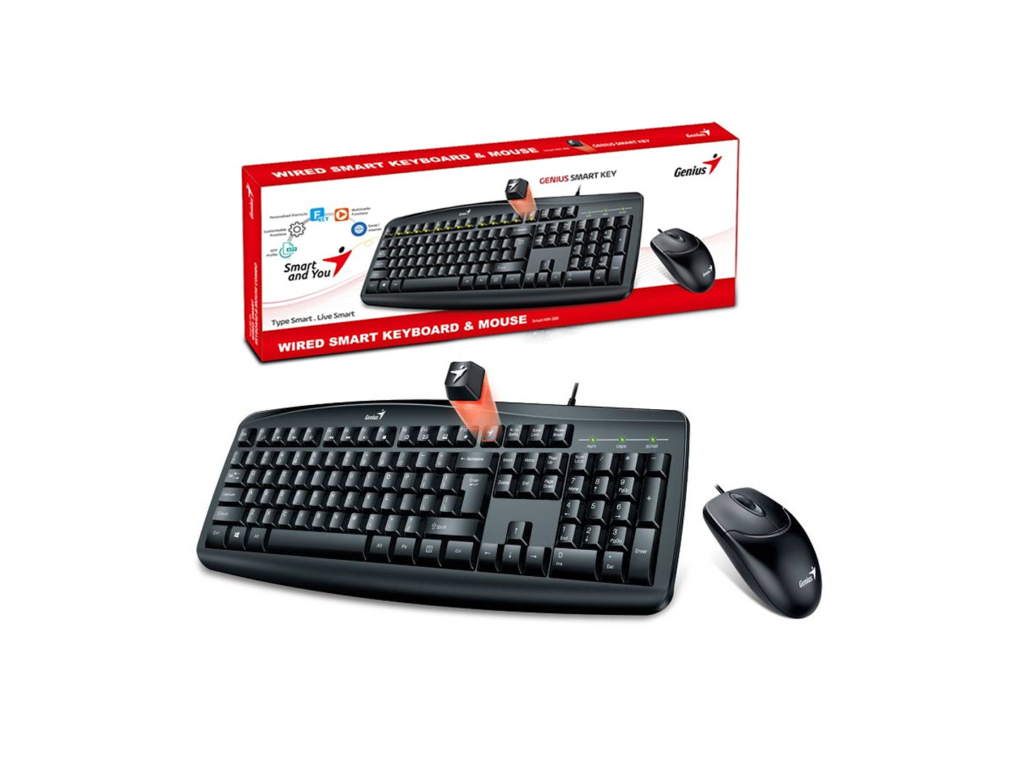 Kit Combo Teclado Mouse Smart KM-200 USB 1