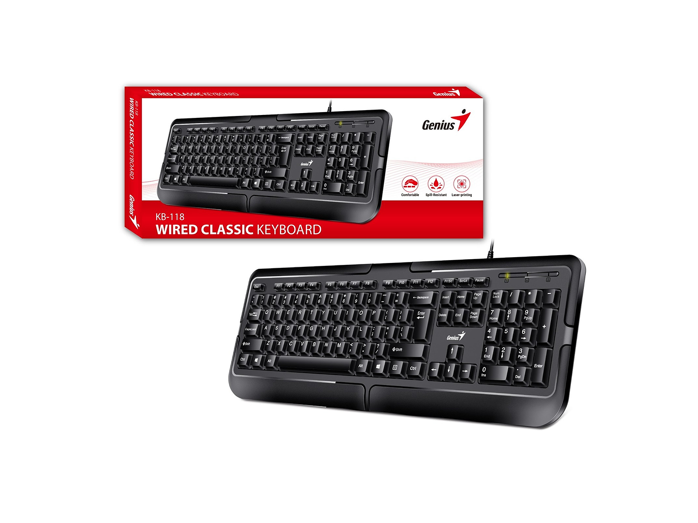Teclado Genius Clasic Kb-118 Alambrico Usb 1