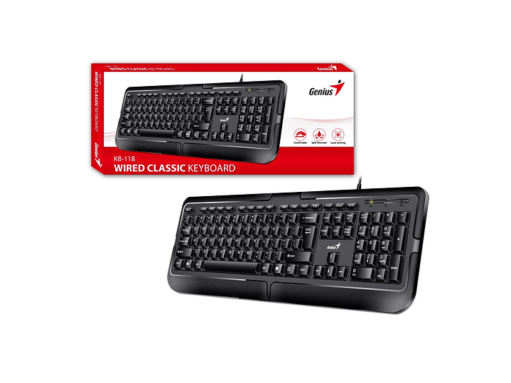 Teclado Genius Clasic Kb-118 Alambrico Usb 1