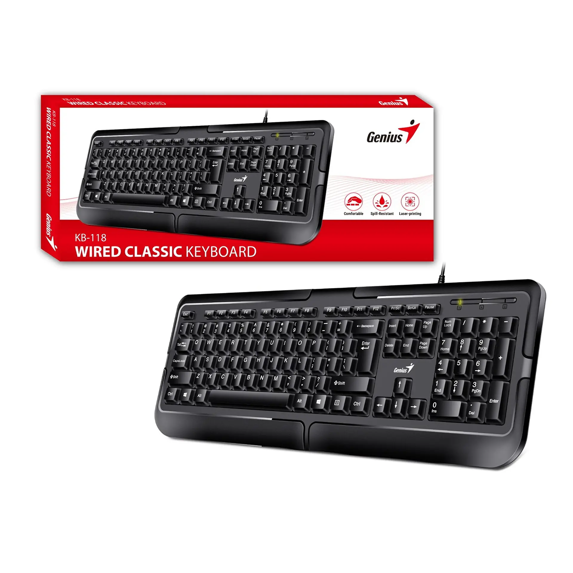 Teclado Genius Clasic Kb-118 Alambrico Usb 1