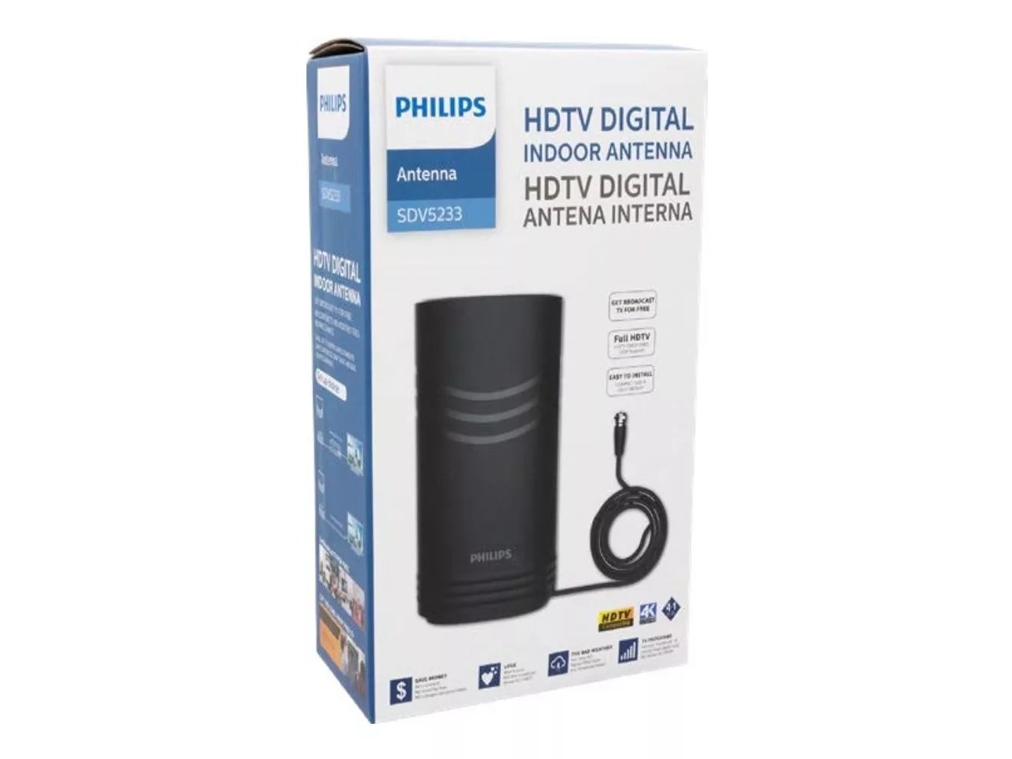 Antena Philips TV digital HDTV SDV5233 Indoor 2