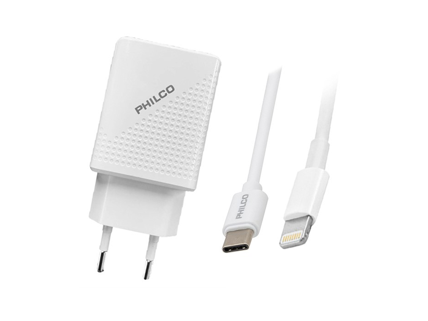 Cargador Philco Rapido PD 18W USB-C a Lightning 2