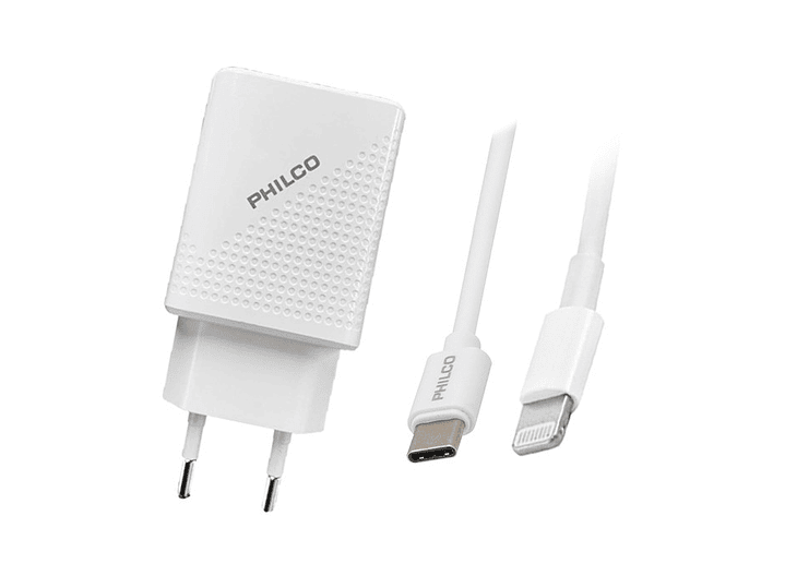 Cargador Philco Rapido PD 18W USB-C a Lightning 2