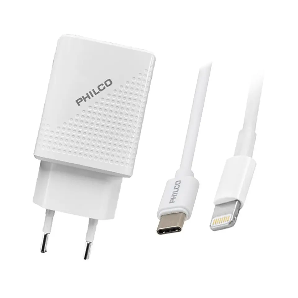 Cargador Philco Rapido PD 18W USB-C a Lightning 2