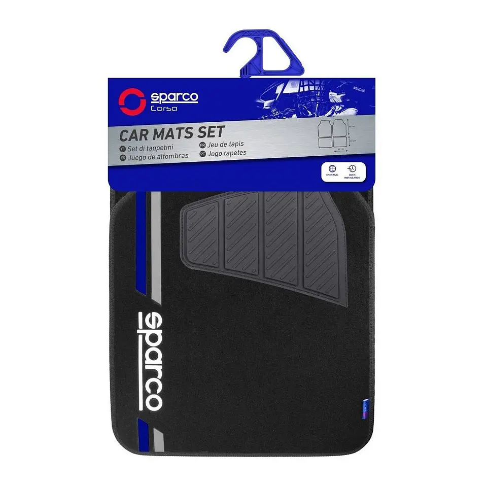 Set Cubre Piso Auto Alfombra Sparco Universal 508BL 2