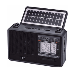 Radio Solar Recargable IRT Con Lampara 8 bandas