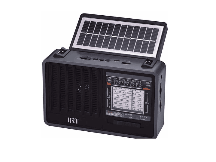 Radio Solar Recargable IRT Con Lampara 8 bandas 1
