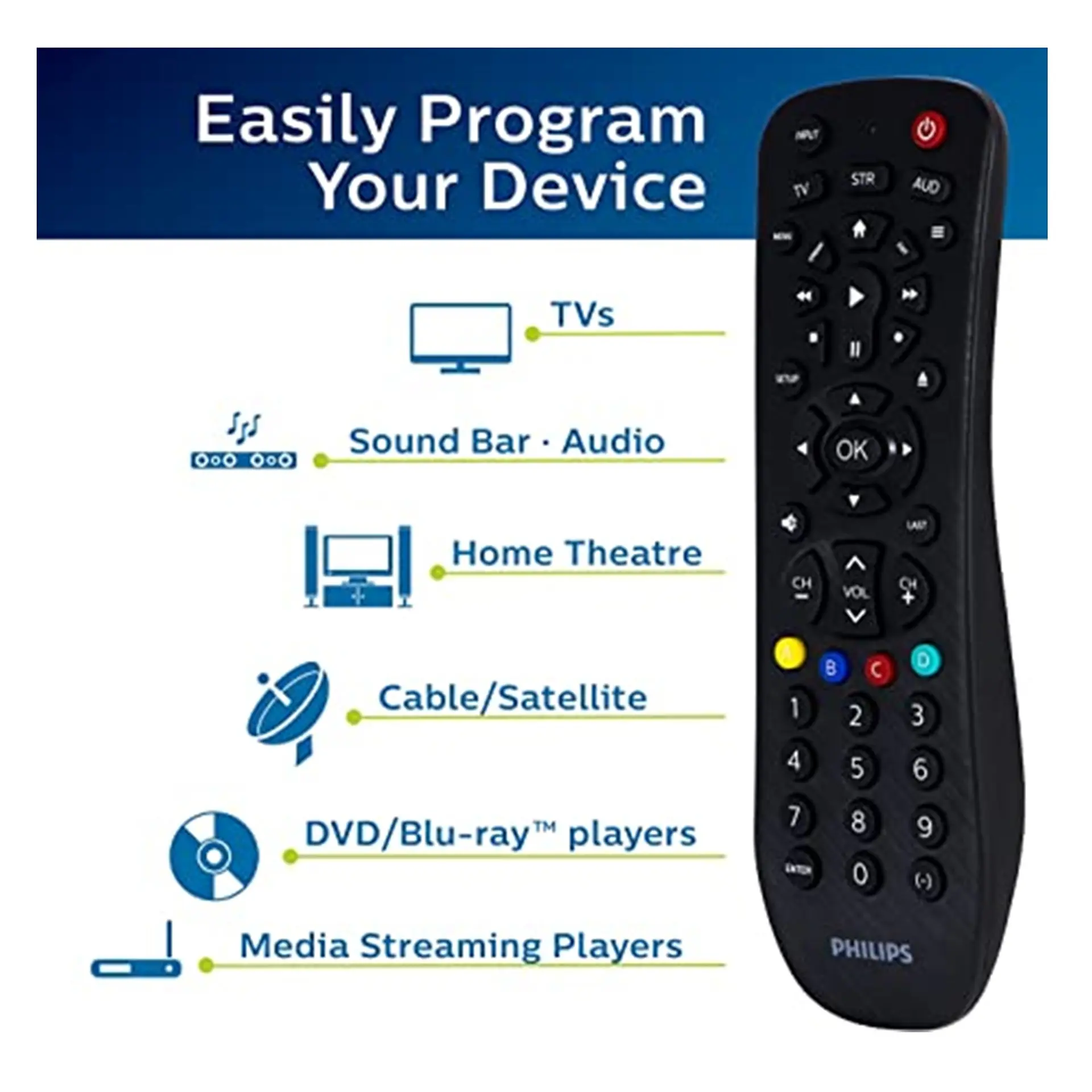 Control Remoto Universal Philips SRP9232D/27 Negro 4