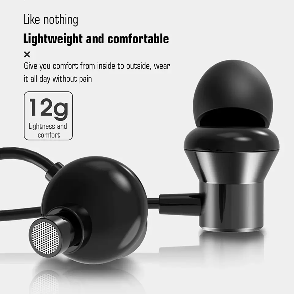 Audifonos In-Ear Lenovo HF130 Negro Metalicos 2