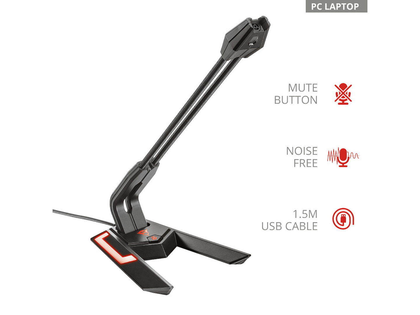 Microfono Gamer Trust Scorp Usb GXT 210 3