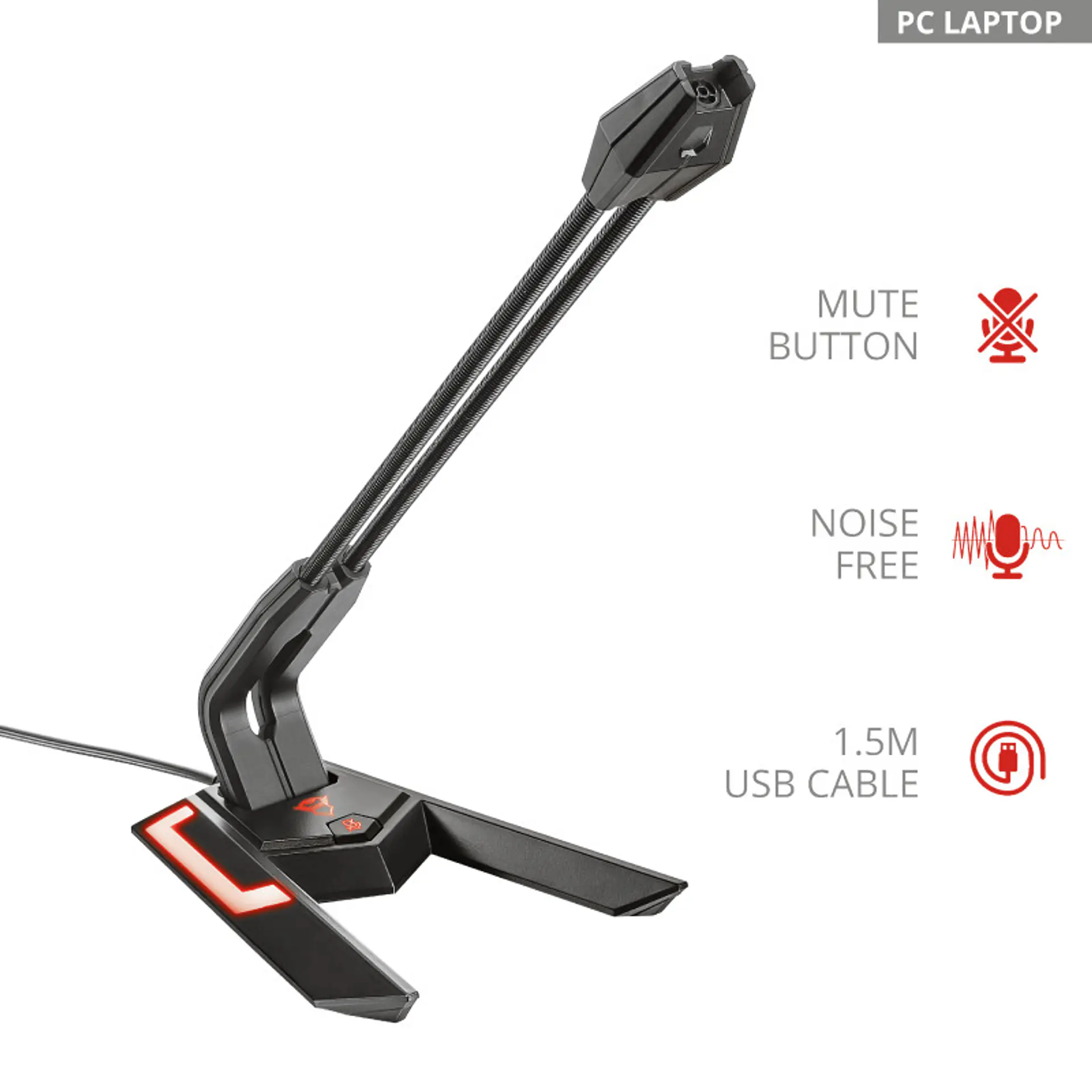Microfono Gamer Trust Scorp Usb GXT 210 3