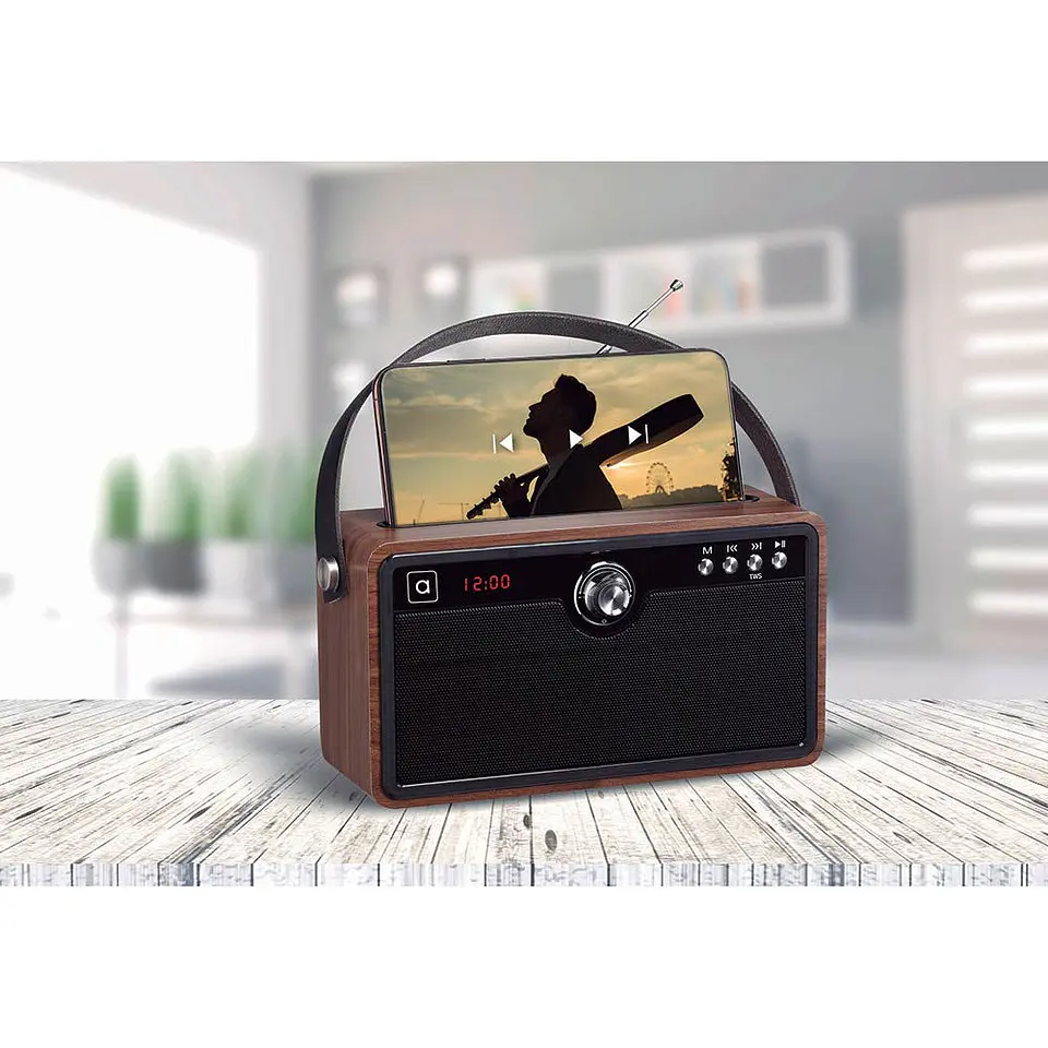 Parlante Portatil Bluetooth Madera Audiolab 3