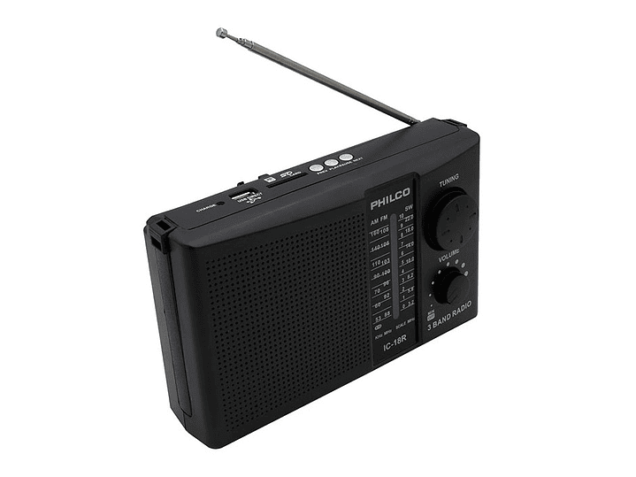 Radio Portatil Philco IC-18R Multibandas Usb 3