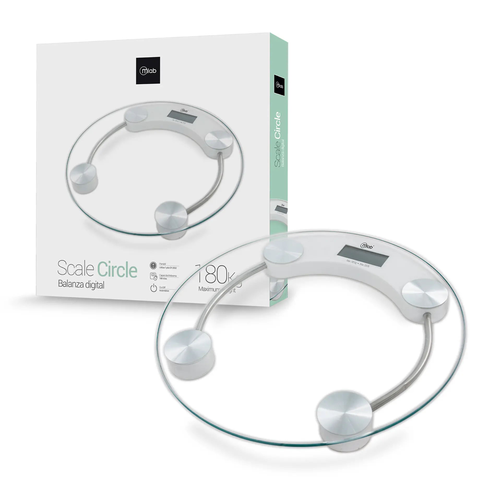 Balanza Digital Pesa De Baño Circular 180 Kg 2