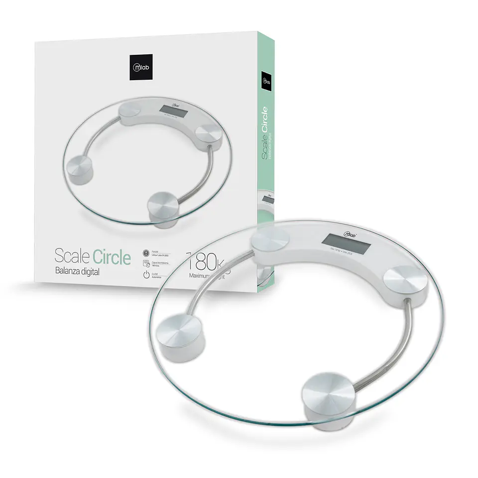 Balanza Digital Pesa De Baño Circular 180 Kg 2