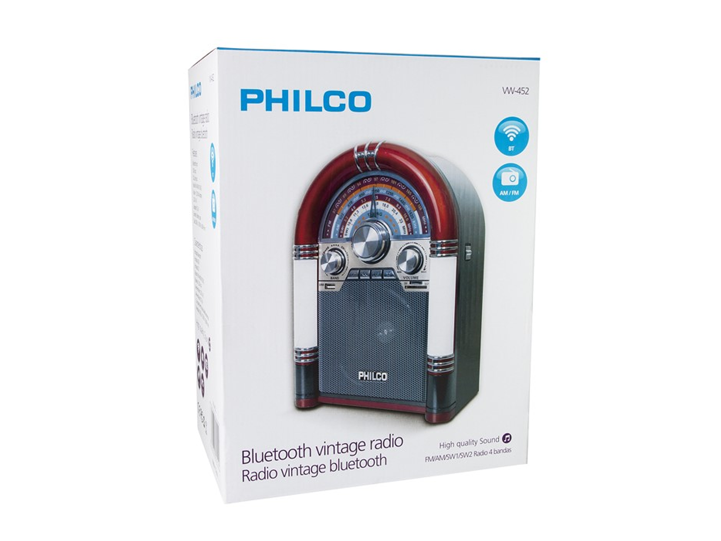 Parlante Radio Vintage Philco Vw452 Bluetooth 2
