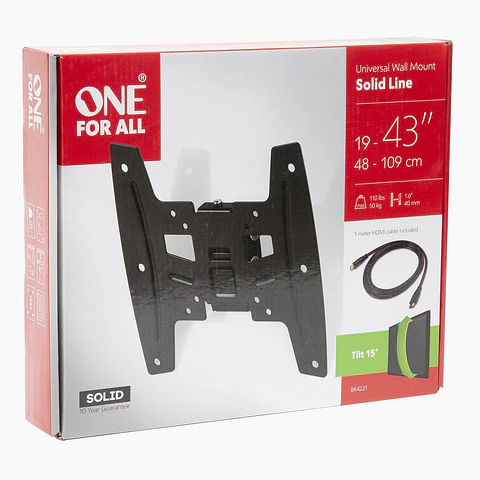 Soporte Tv Led Lcd One For All 19 a 43 con Inclinacion