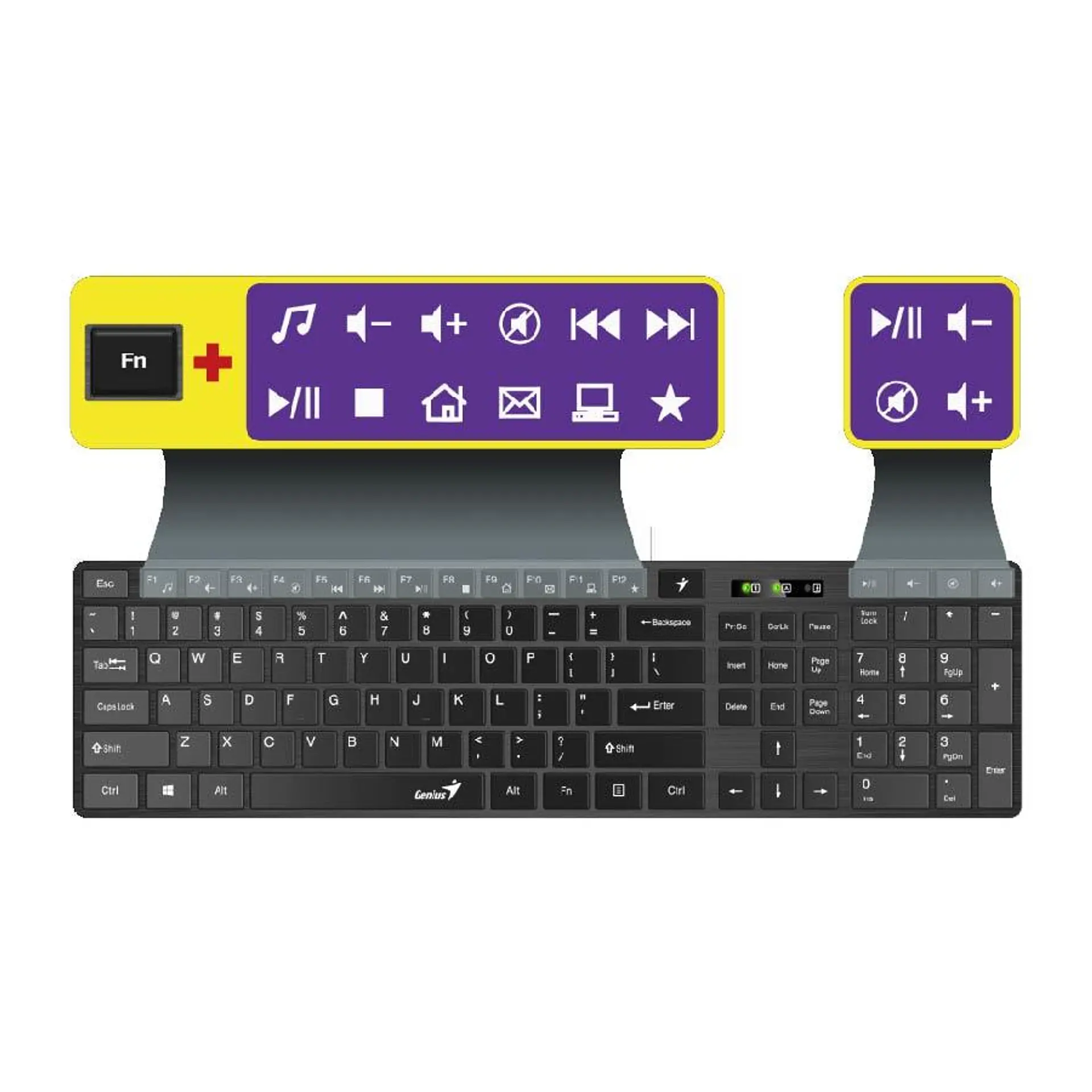 Teclado Genius Slimstar 126 Alambrico Usb 5