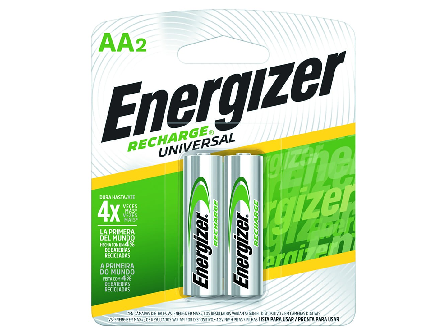 Pack 2 Pilas AA Recargables Energizer 2000mha 1