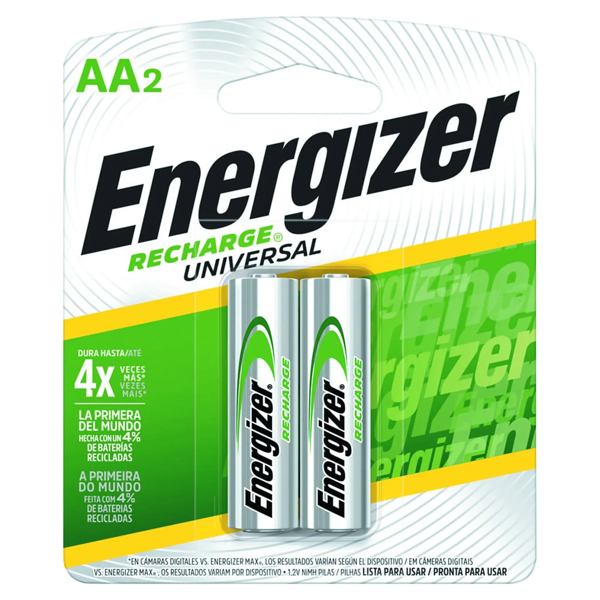 Pack 2 Pilas AA Recargables Energizer 2000mha 1
