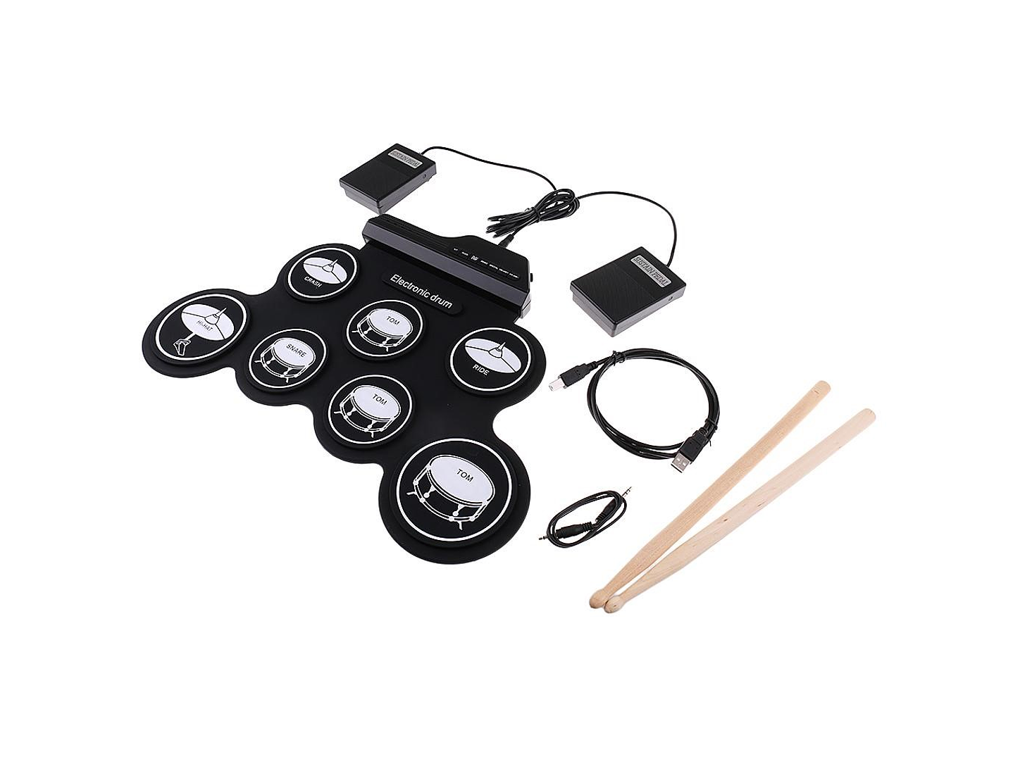 Bateria Electronica Digital 7 Pad 2 Pedales 6