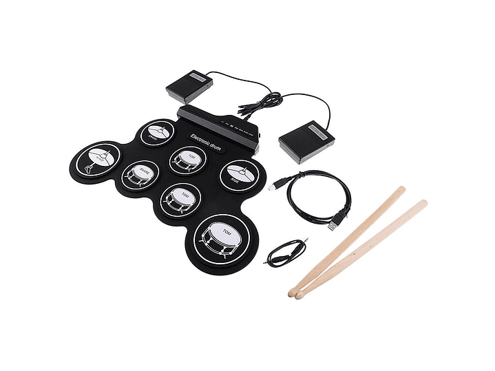 Bateria Electronica Digital 7 Pad 2 Pedales 6